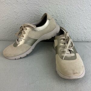 Dansko Womens Andi Sneakers Shoes Taupe  4451651830 Leather Low Top Size 7.5